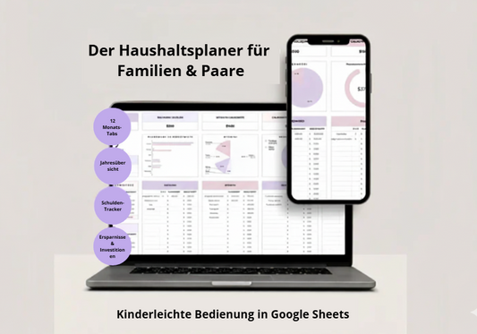 Budgetplaner Vorlage für Excel & Google Sheets (alle Währungen)